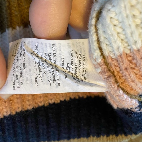 Madewell Striped Tilden Pullover Sweater Medium - Picture 9 of 13